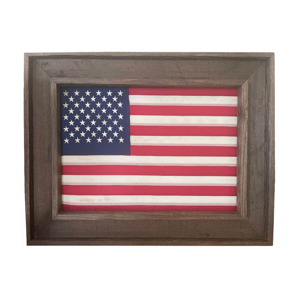 Haggards Large Double-Framed American Flag