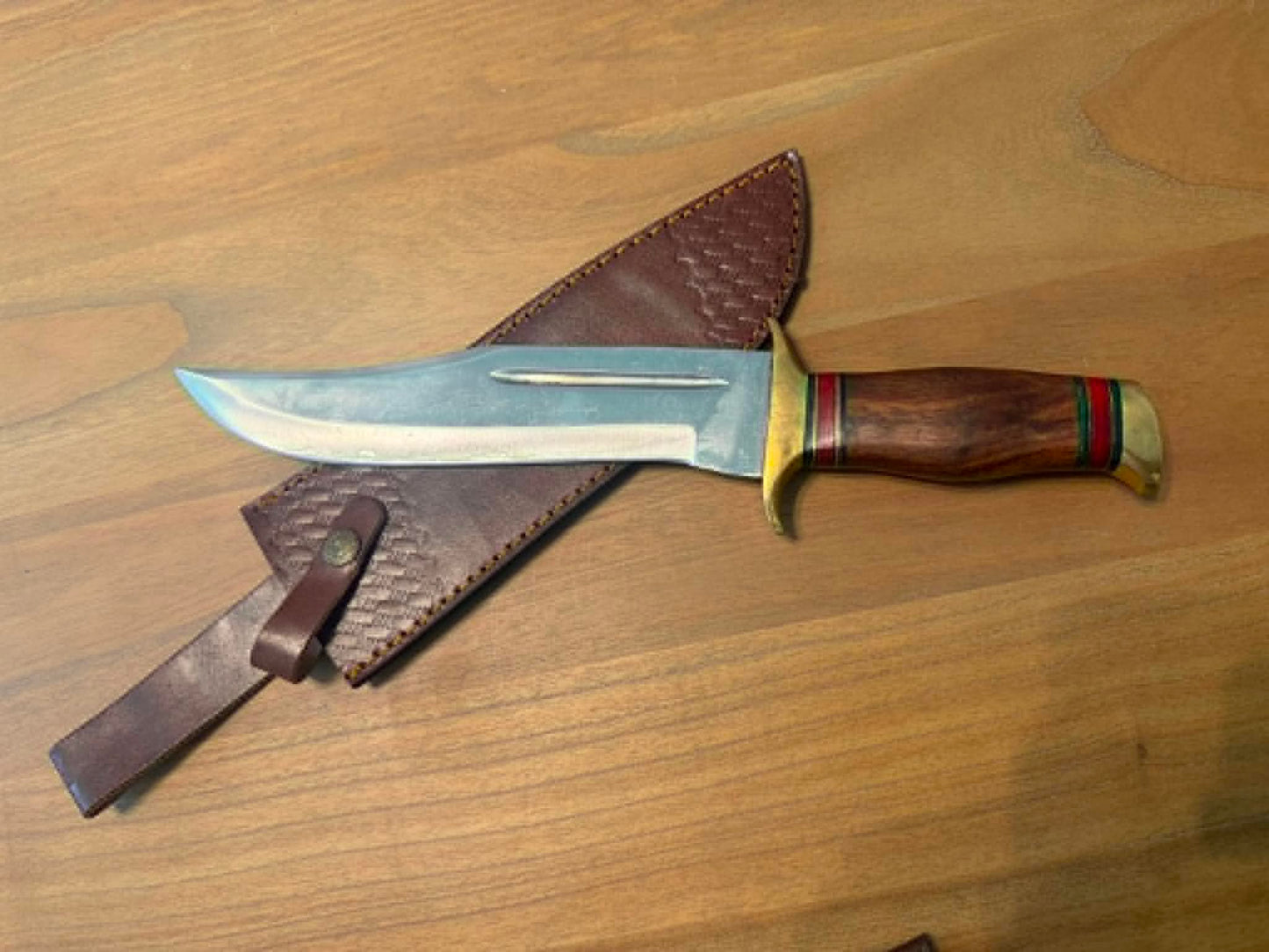 Bowie Knife with Leather Sheath