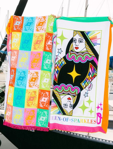 Queen of Sparkles Beach Blankets